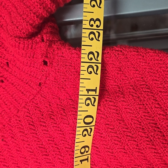 Chic Red Knit Sweater with Puff Sleeves | Knox Rose | 2X - Picture 12 of 12